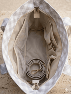 Gingham Neutral Women's Golf Cart Tote Bag