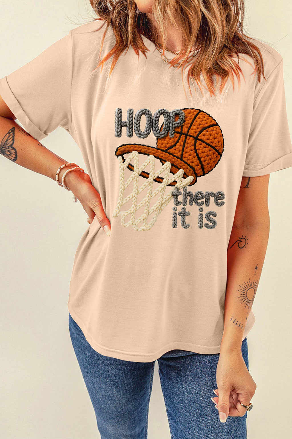 Hoop There It Is Basketball Printed Tee (S-3XL)