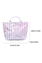 LDC Glossy Striped Large Tote Bag