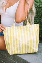 LDC Glossy Striped Large Tote Bag