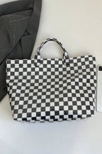 LDC Eyelet Flower Pattern PVC Glossy Waterproof Tote Bag