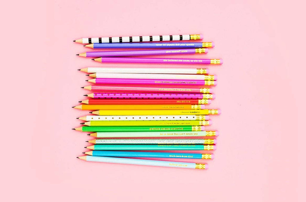 *ON SALE* Pencil Set - Motivational - Asst Colors - 22 Pcs
