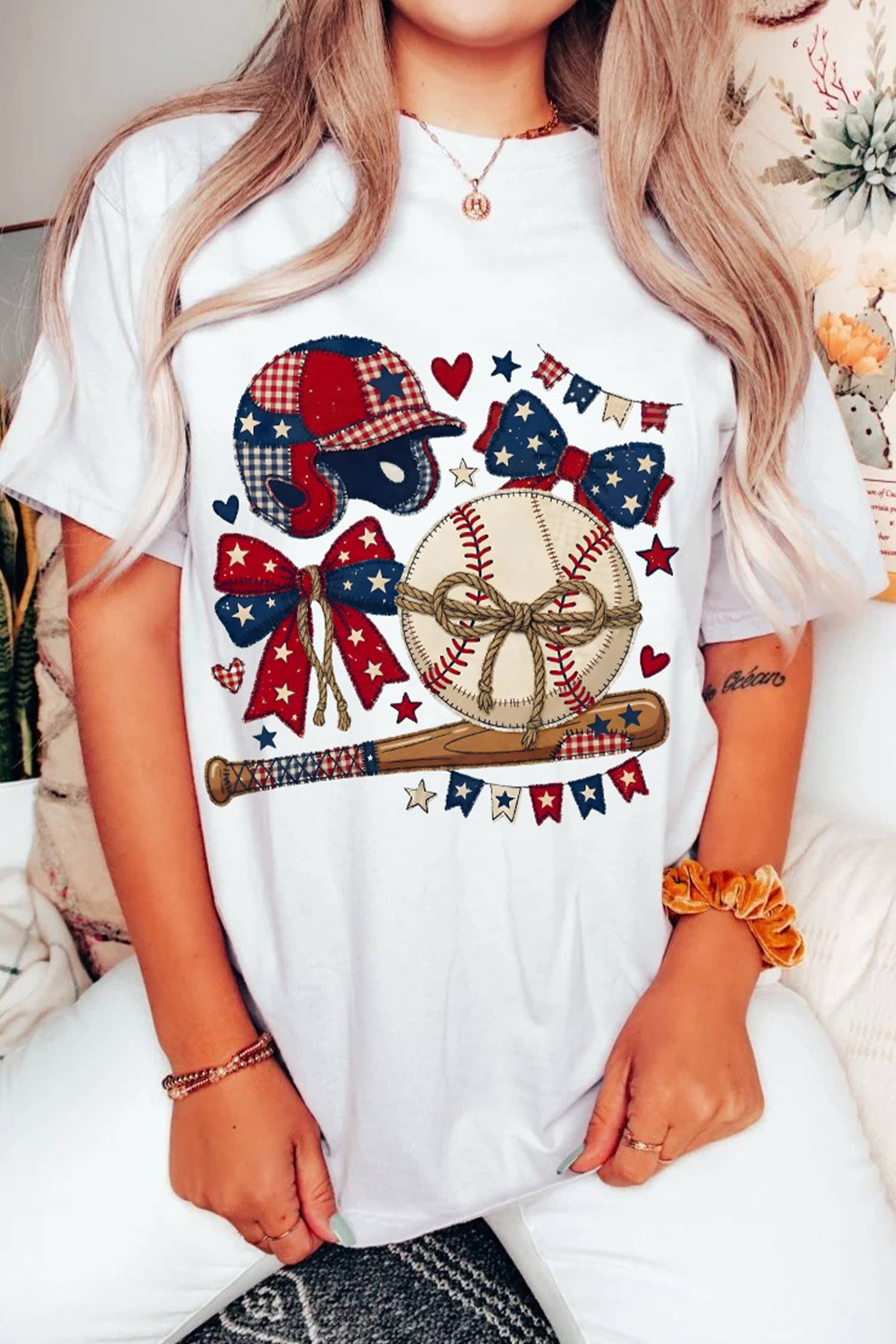 LDC American Game Day Fashion Baseball Printed Tee