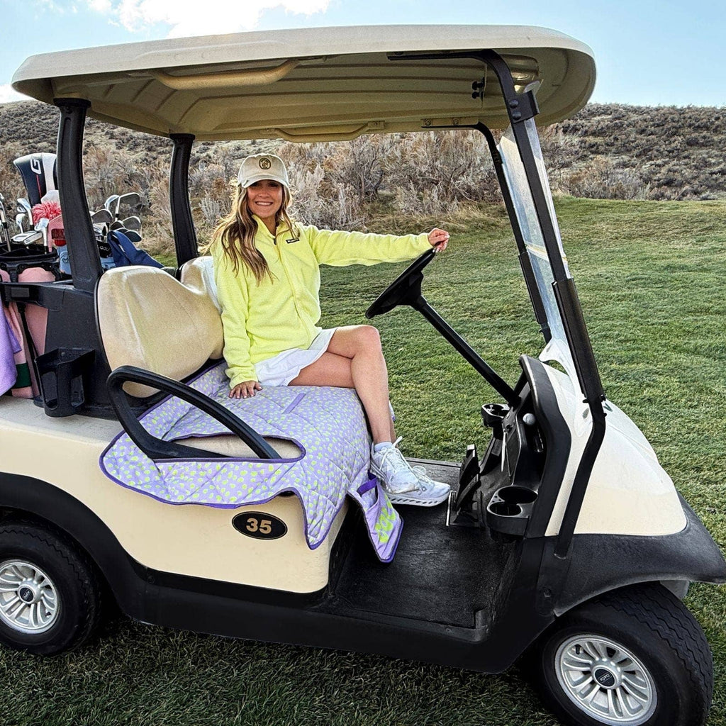 Lilac Leopard Reversible Golf Cart Seat Cover
