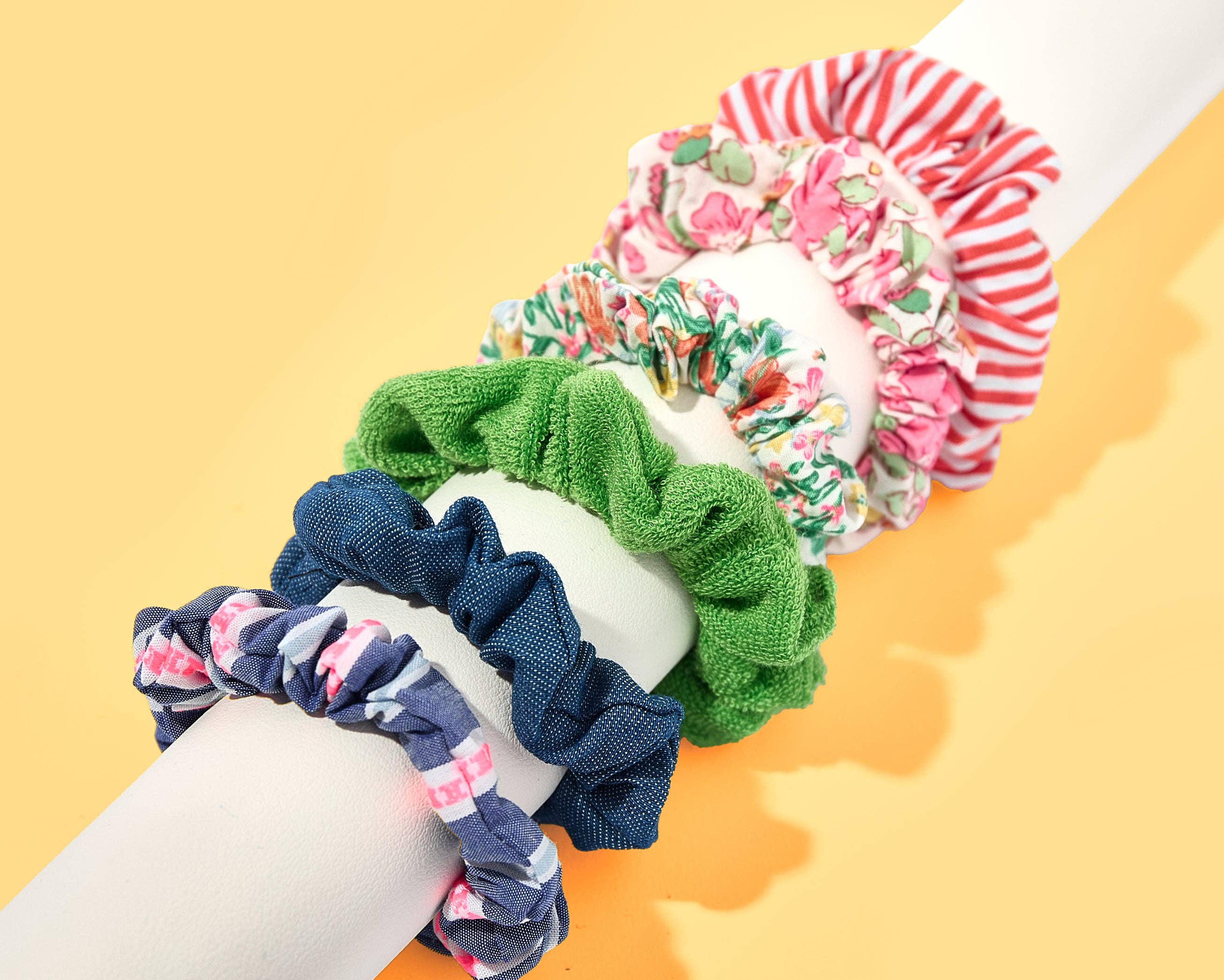Scrunchie Hair Tie Set - 3 Piece Set - Assorted Styles