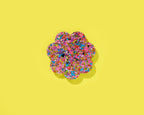 Scalloped Beverage Coaster - Happy Confetti