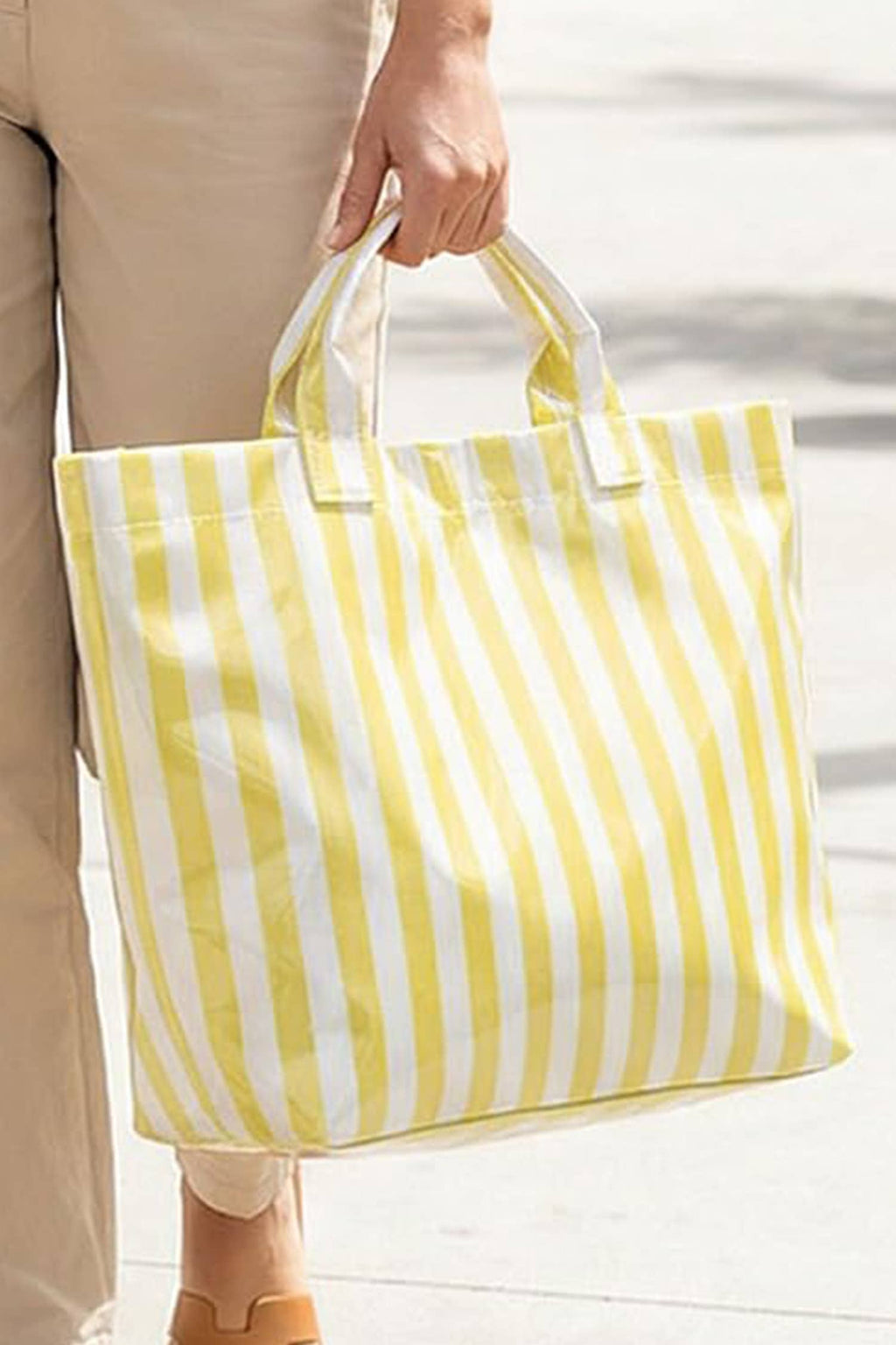 LDC Glossy Striped Large Tote Bag