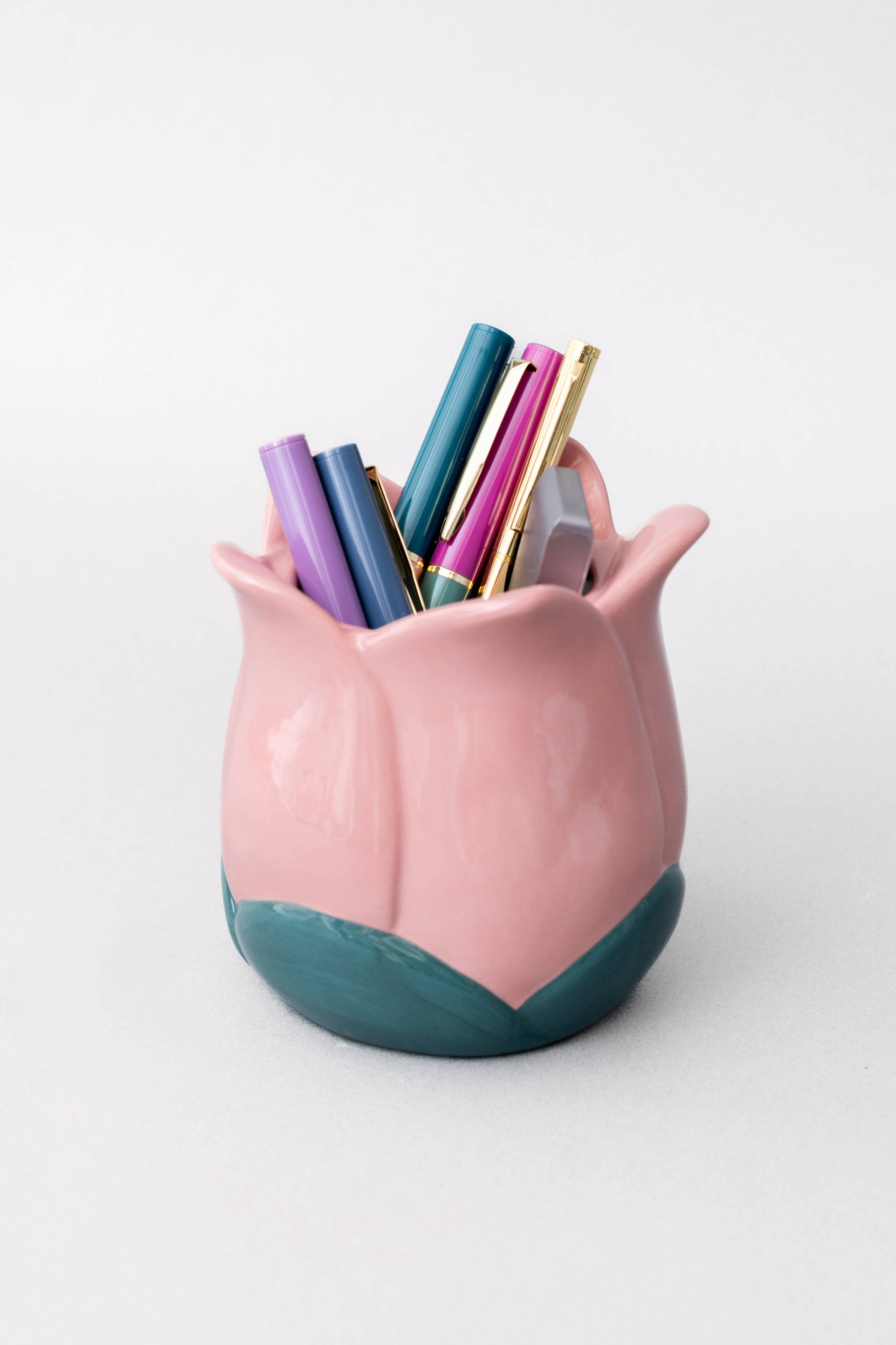 Ceramic Pencil Cup, Tulip (Pink)