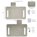 Gingham Neutral Golf Cart Seat Cover