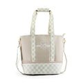 Gingham Neutral Women's Golf Cart Tote Bag
