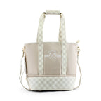 Gingham Neutral Women's Golf Cart Tote Bag