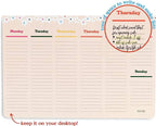 Week-To-Week Mega Desk Notepad - Daisies