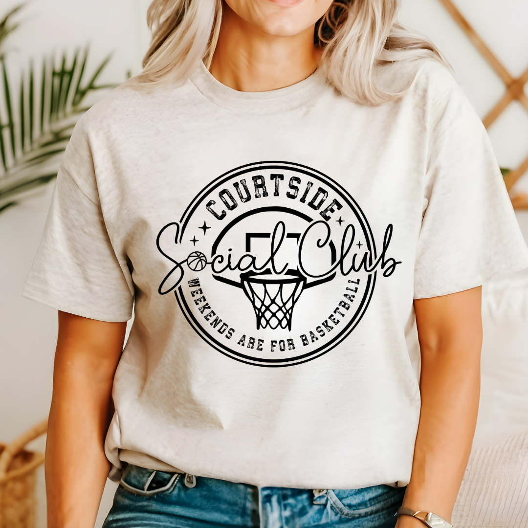 Courtside Social Club Weekends are for Basketball Tee