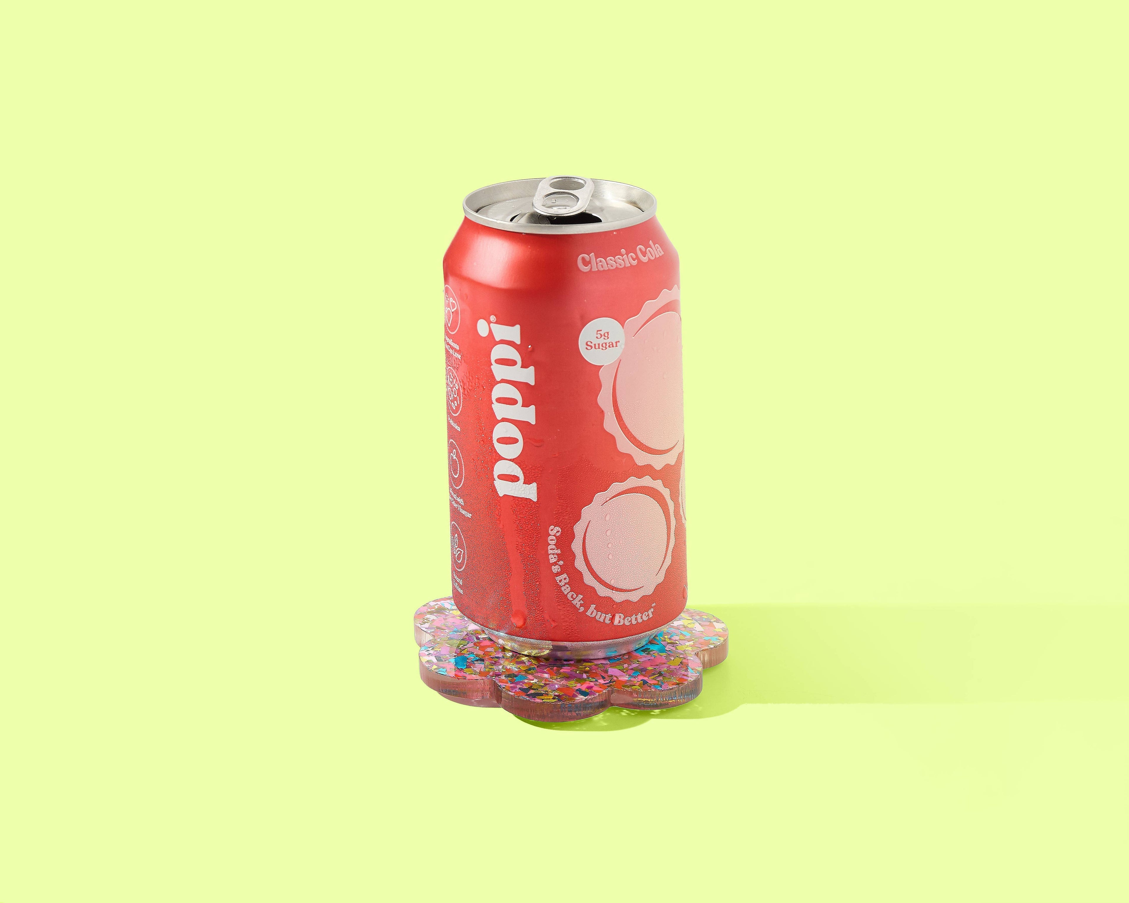 Scalloped Beverage Coaster - Happy Confetti