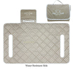 Gingham Neutral Golf Cart Seat Cover