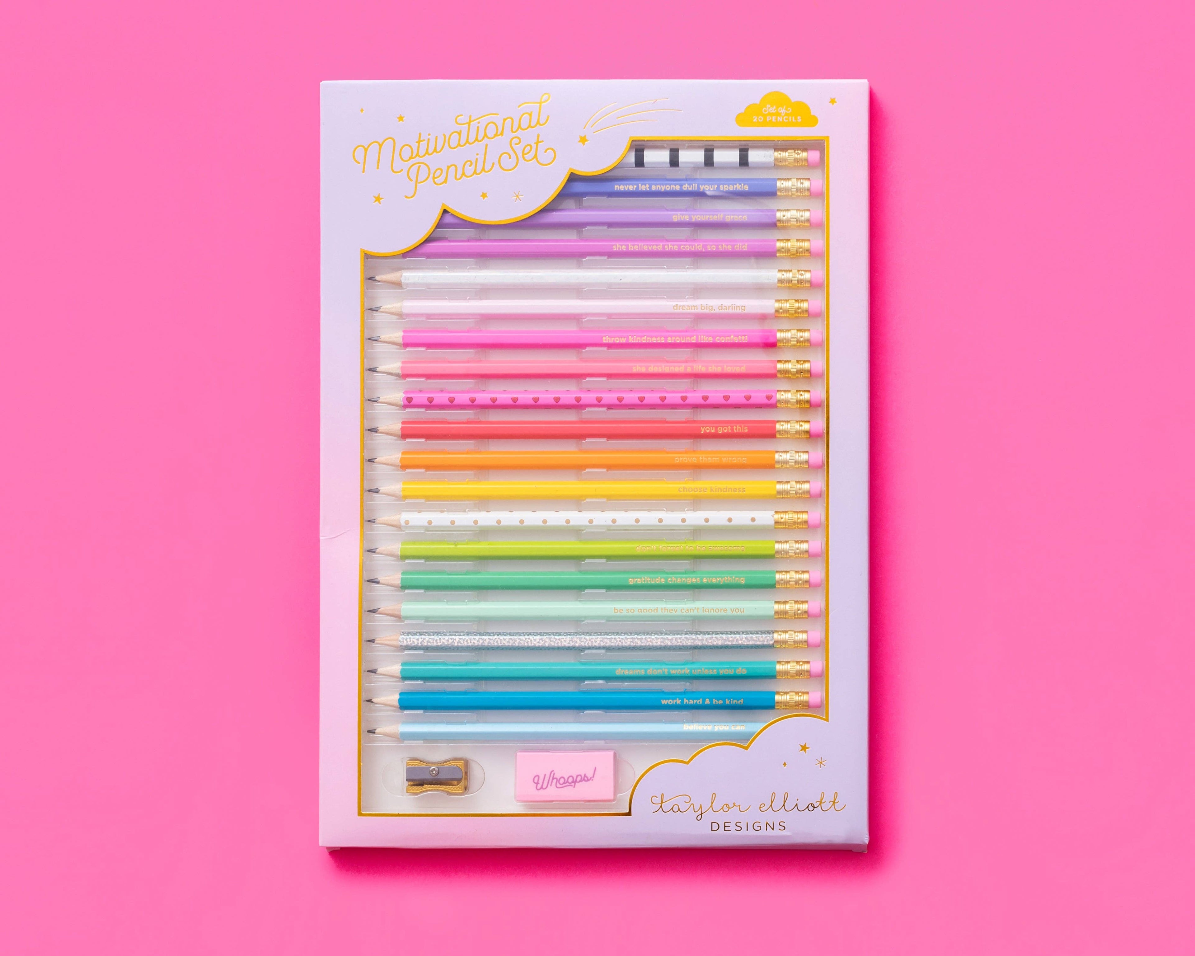 *ON SALE* Pencil Set - Motivational - Asst Colors - 22 Pcs