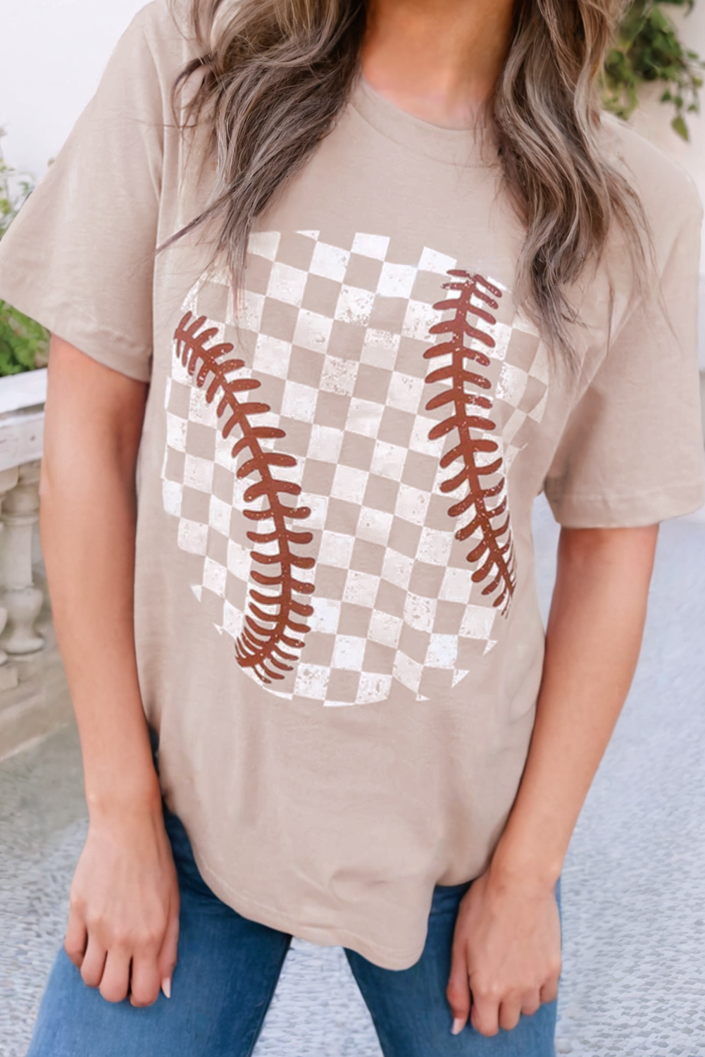 LDC Checkered Baseball Graphic Tee
