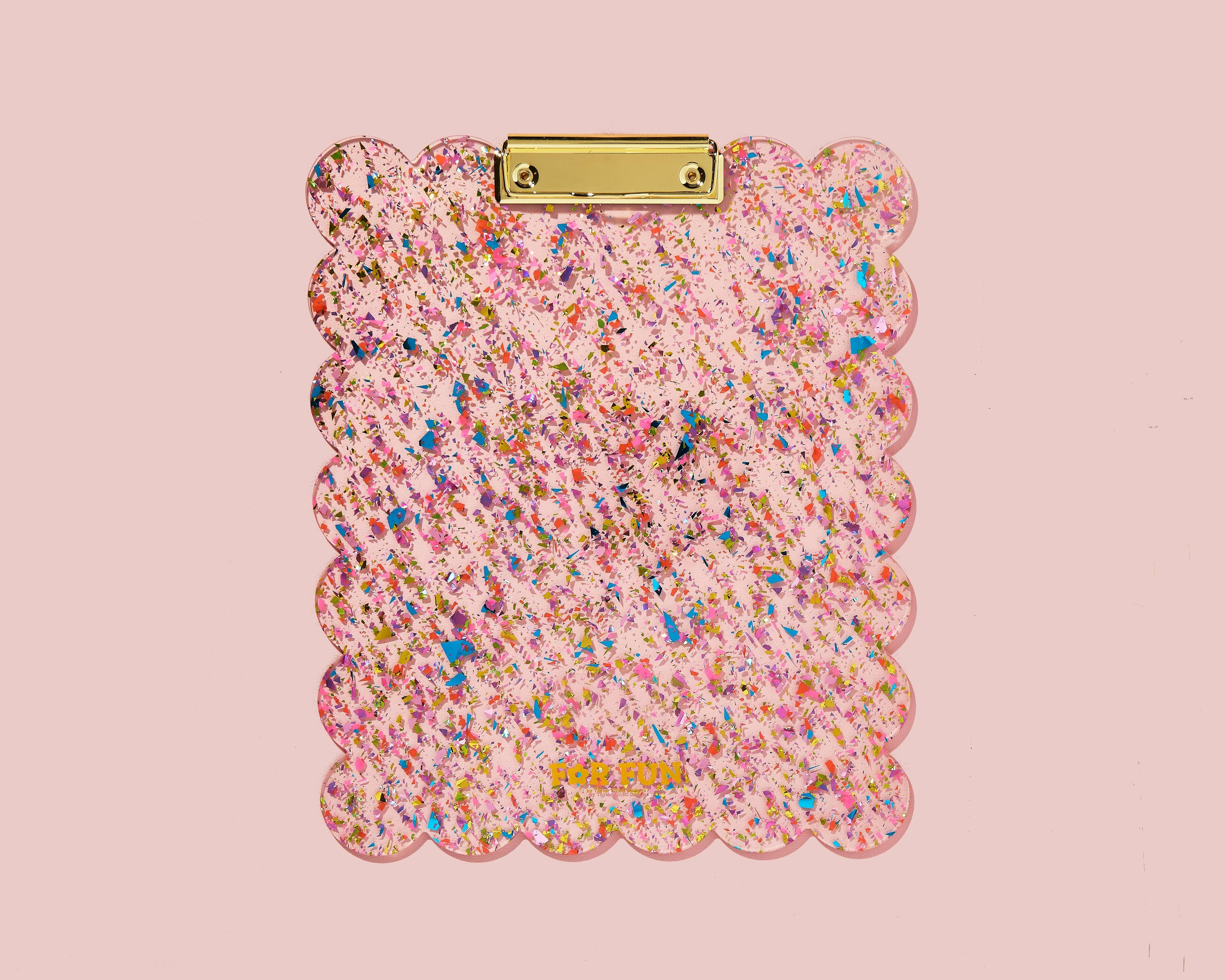 Scalloped Clipboard - Large - Happy Confetti
