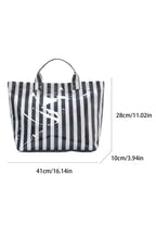LDC Glossy Striped Large Tote Bag