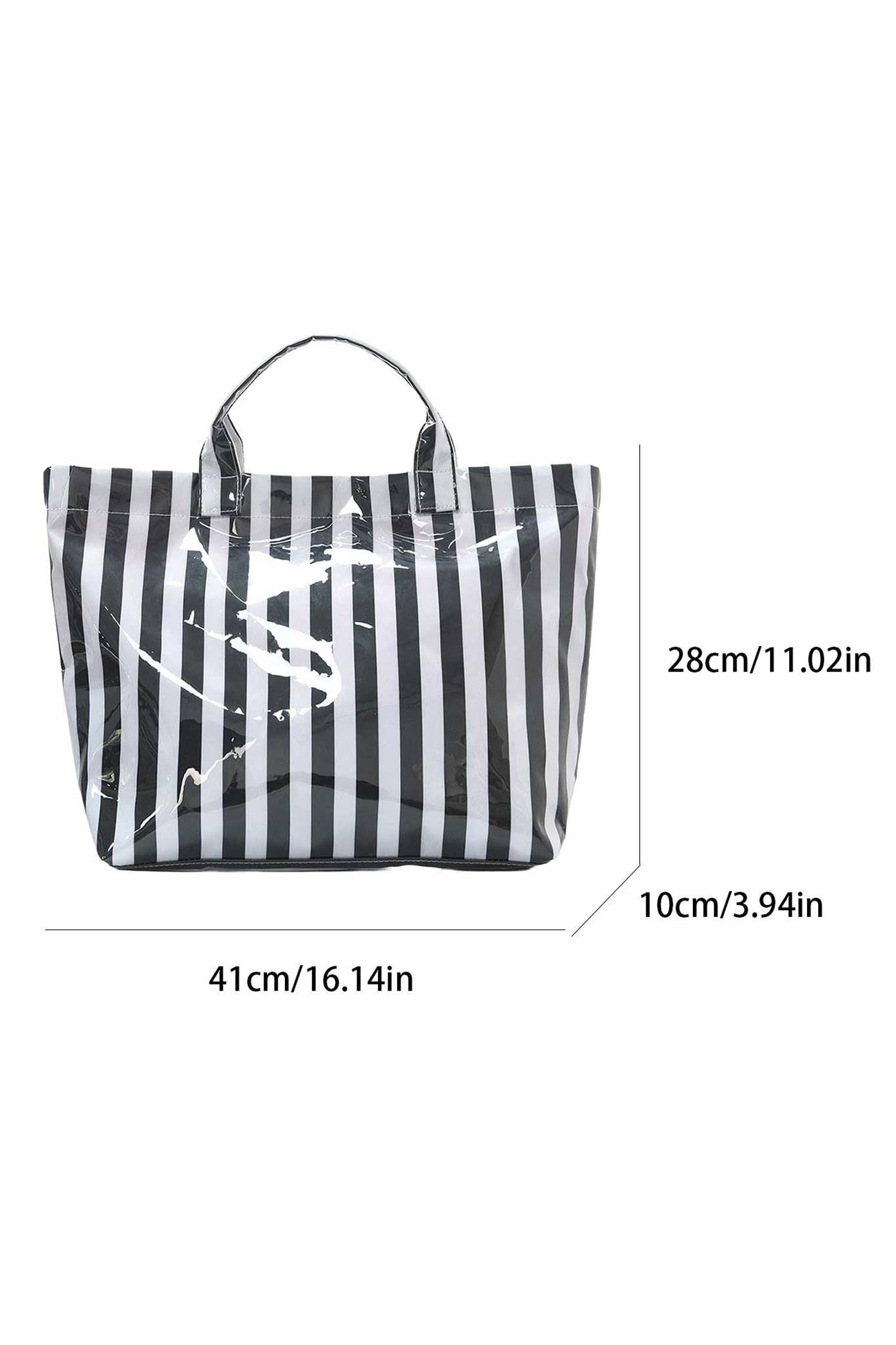 LDC Glossy Striped Large Tote Bag