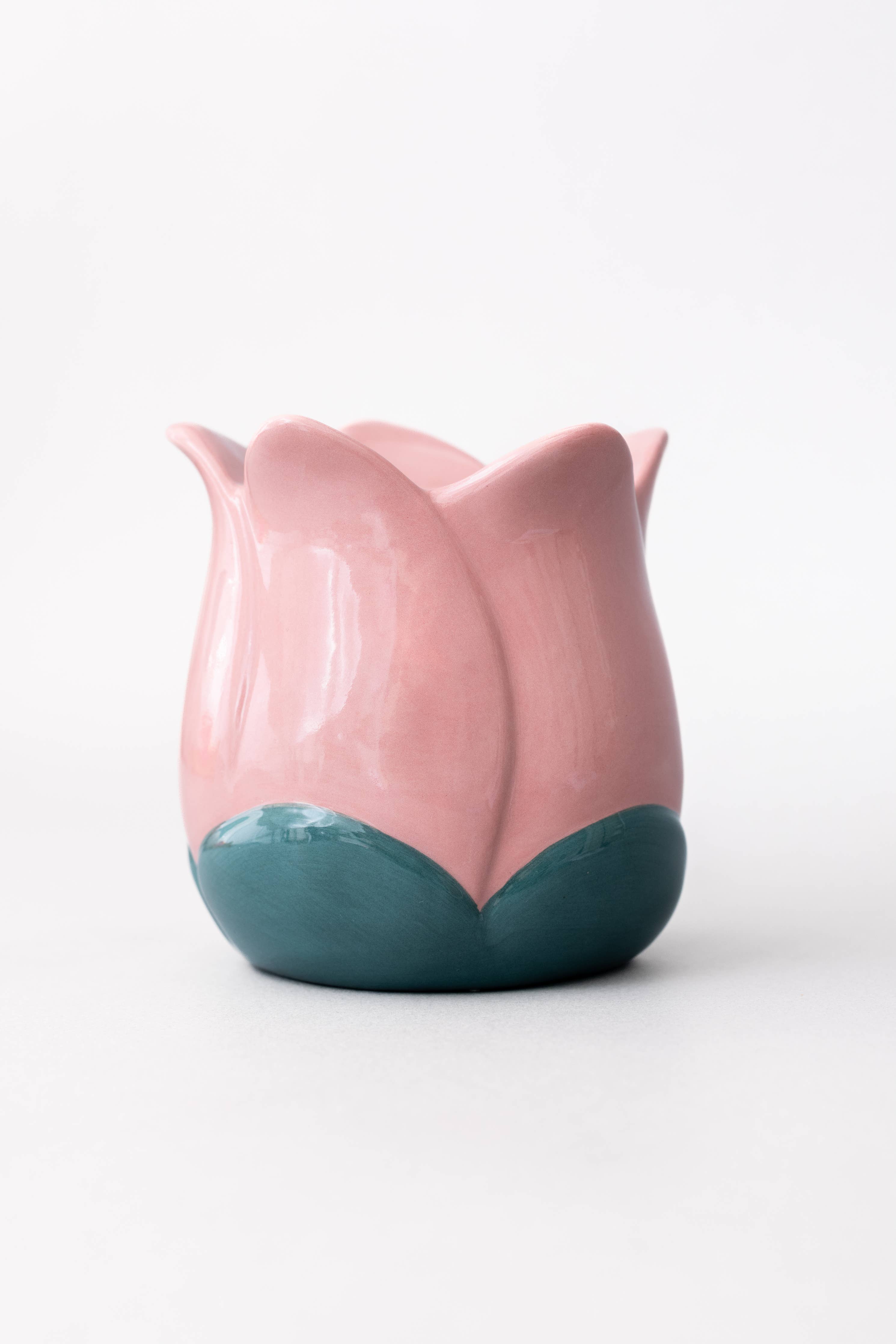 Ceramic Pencil Cup, Tulip (Pink)