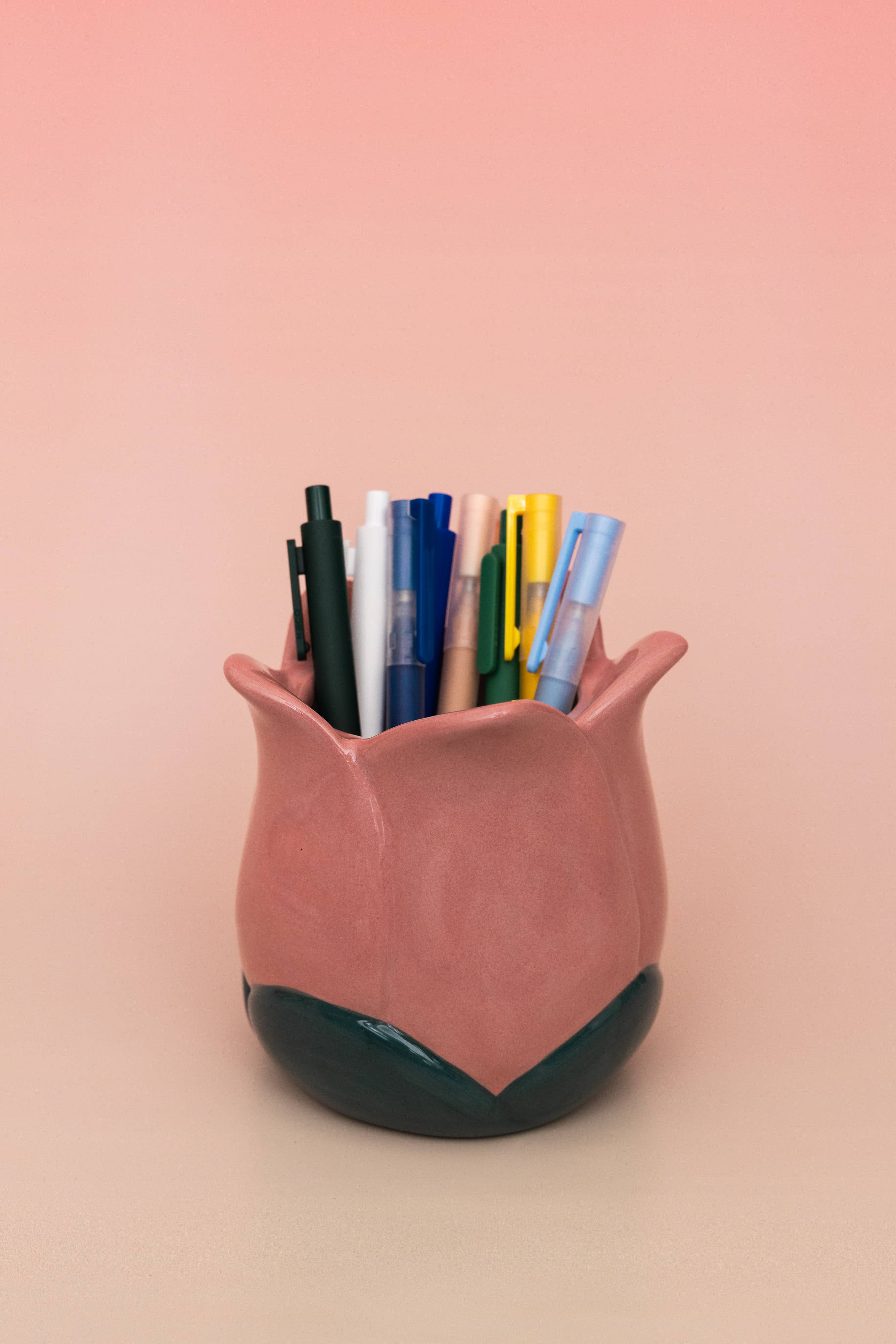 Ceramic Pencil Cup, Tulip (Pink)