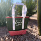 Country Club Stripe Women's Golf Cart Tote Bag