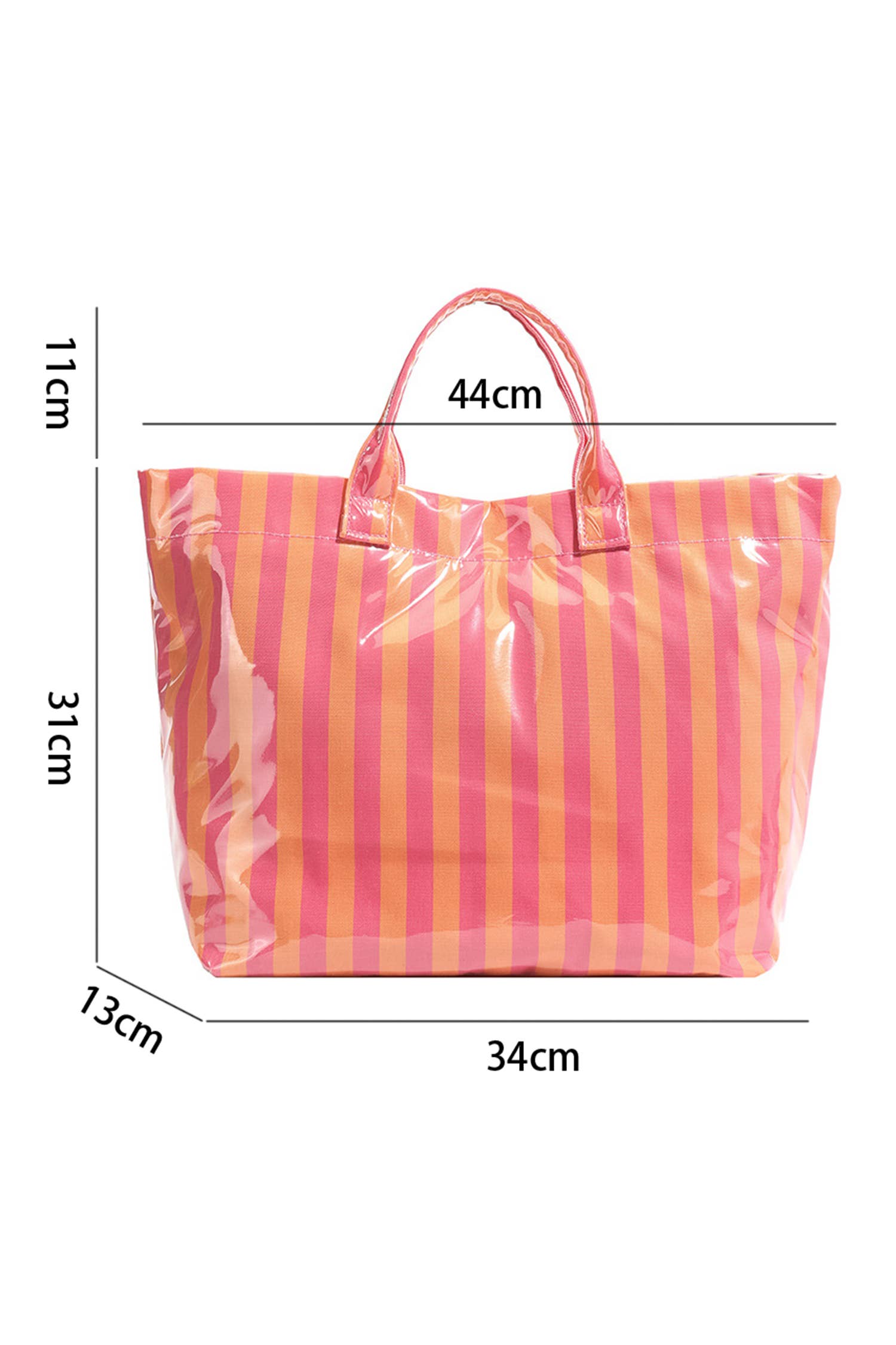 LDC Glossy Striped Large Tote Bag