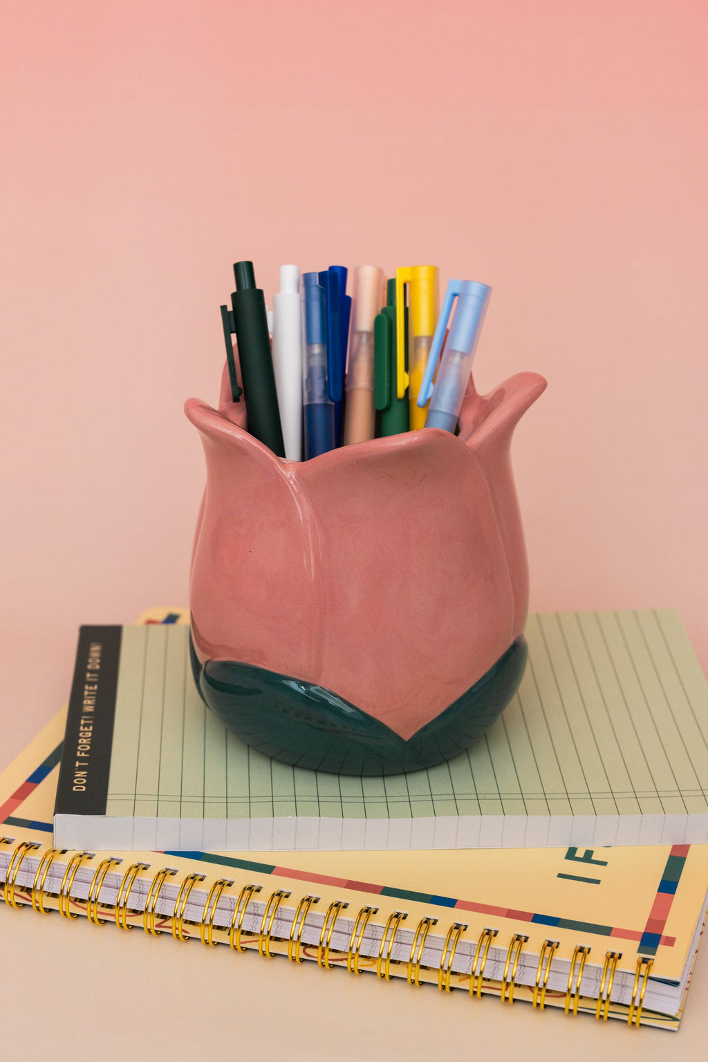 Ceramic Pencil Cup, Tulip (Pink)