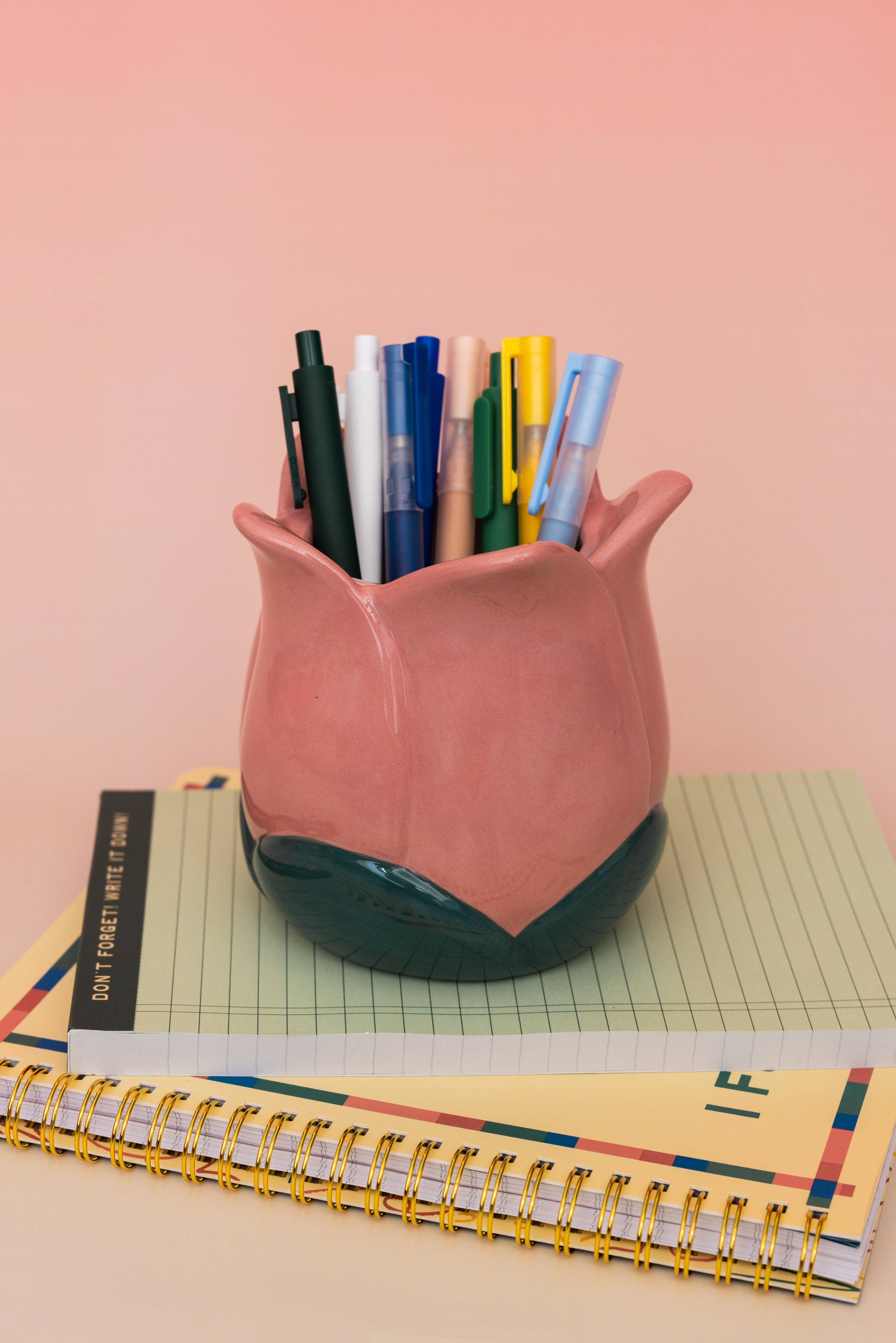 Ceramic Pencil Cup, Tulip (Pink)