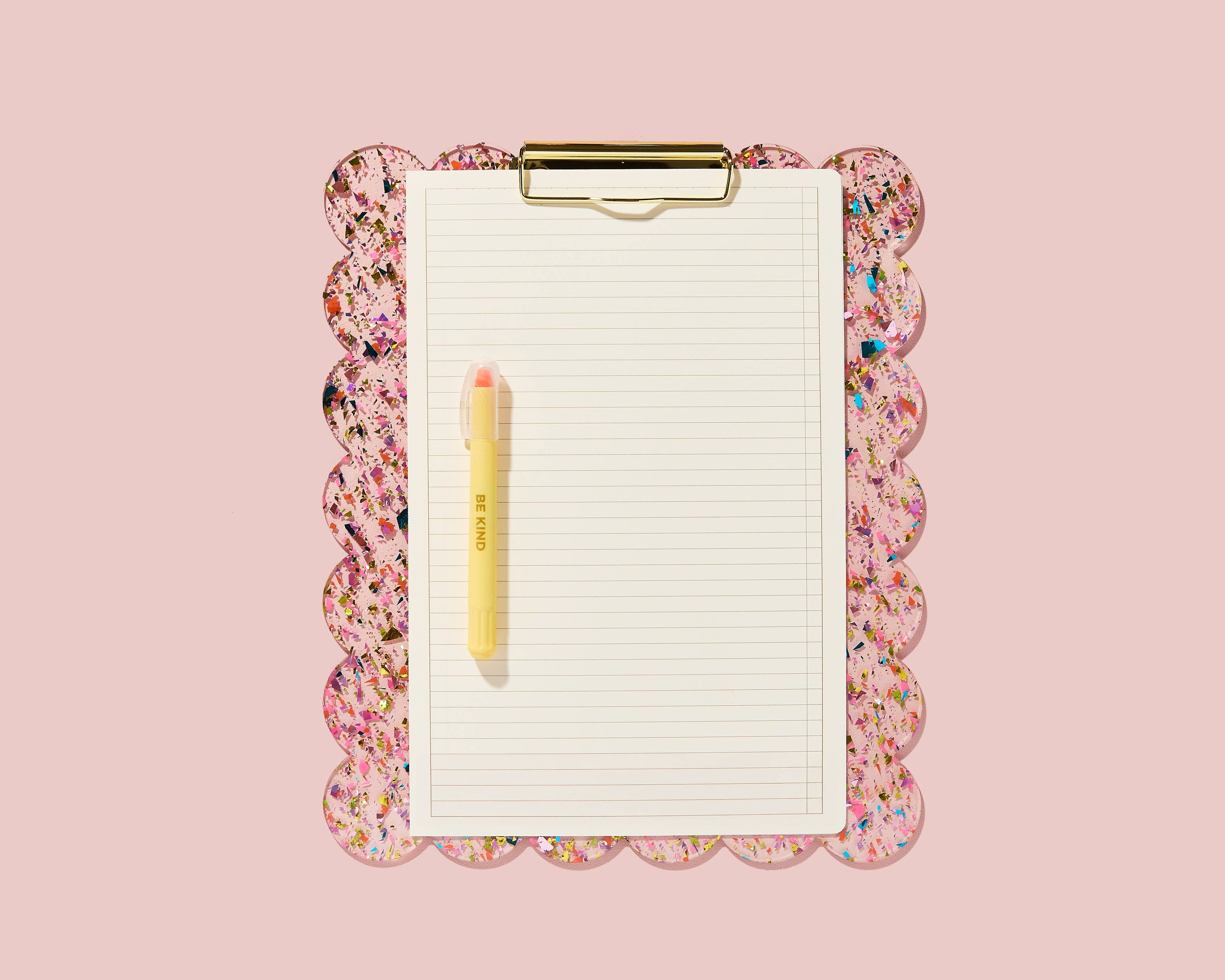 Scalloped Clipboard - Large - Happy Confetti