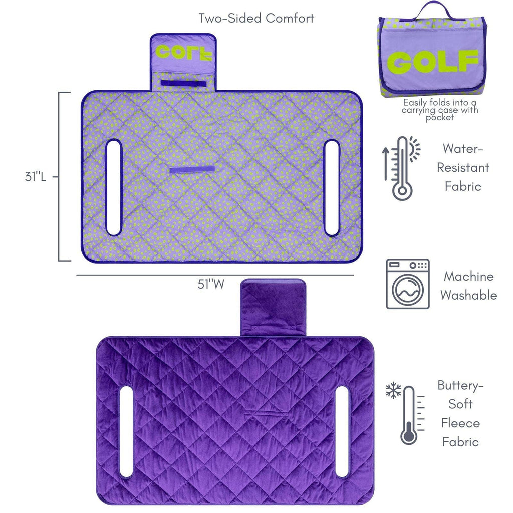 Lilac Leopard Reversible Golf Cart Seat Cover