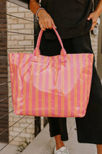 LDC Glossy Striped Large Tote Bag