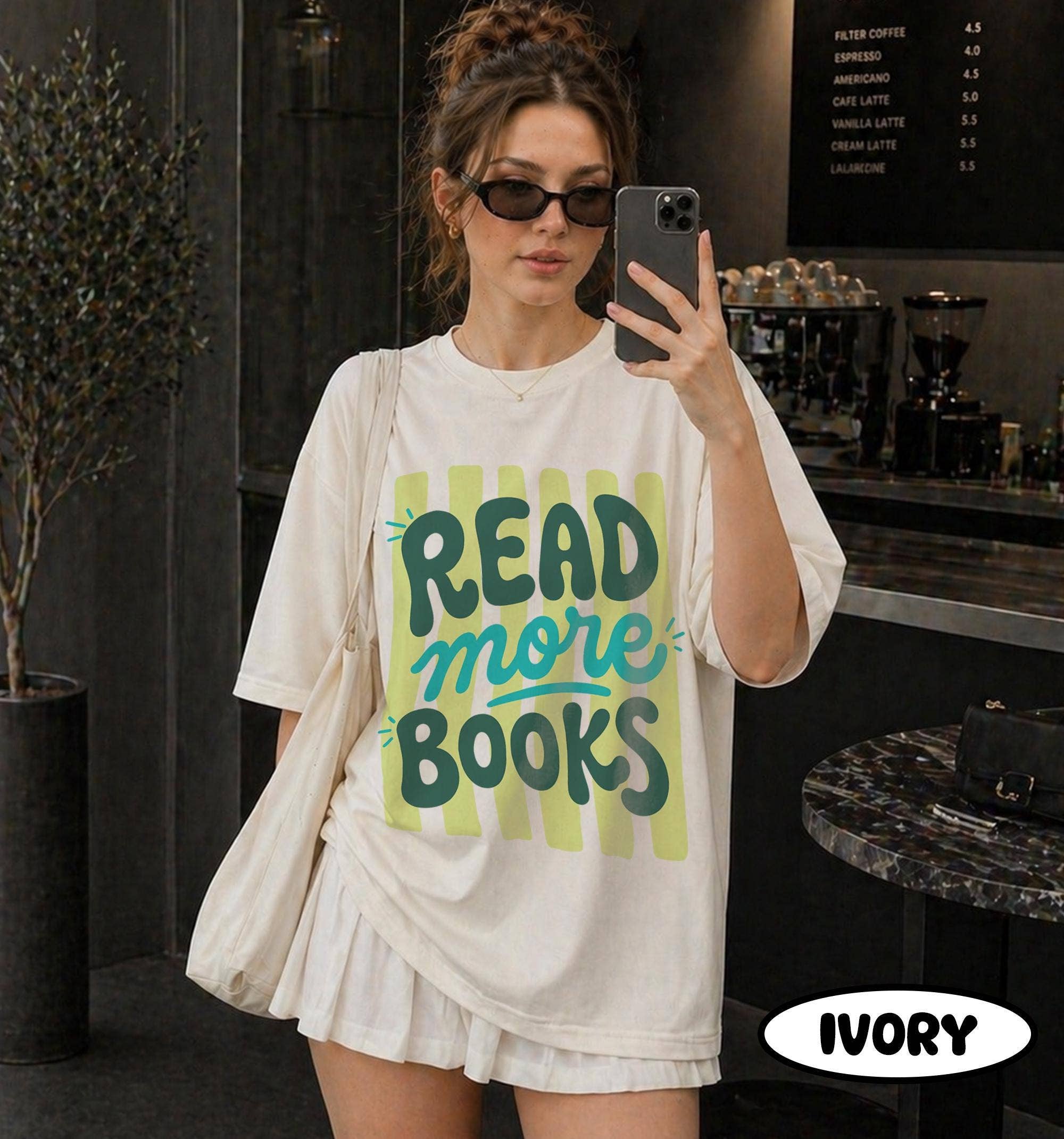 Comfort Colors Read More Books Tee, Trendy Stripes Bookish