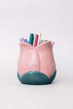 Ceramic Pencil Cup, Tulip (Pink)