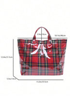 LDC Eyelet Flower Pattern PVC Glossy Waterproof Tote Bag