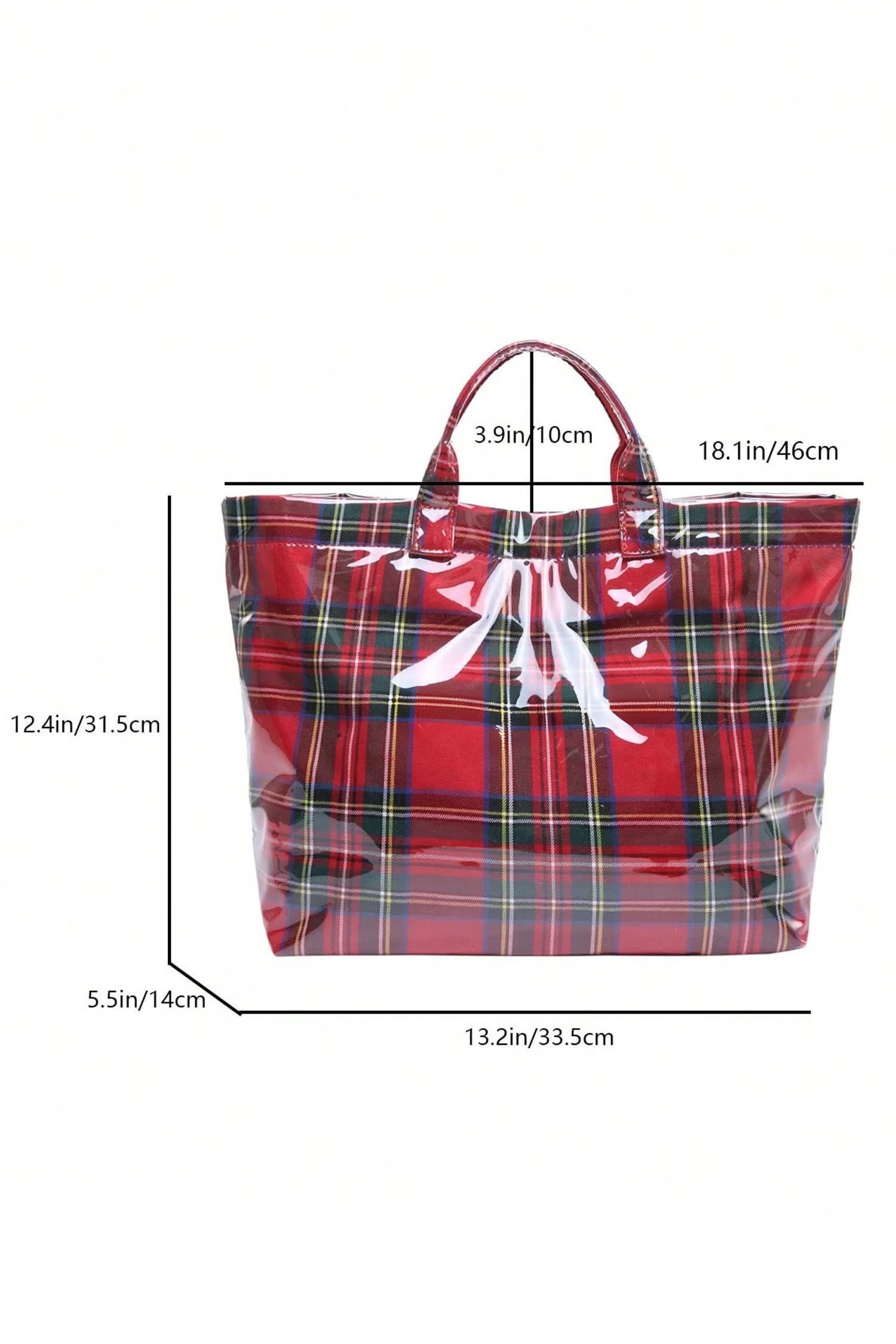 LDC Eyelet Flower Pattern PVC Glossy Waterproof Tote Bag