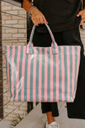 LDC Glossy Striped Large Tote Bag