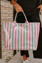 LDC Glossy Striped Large Tote Bag