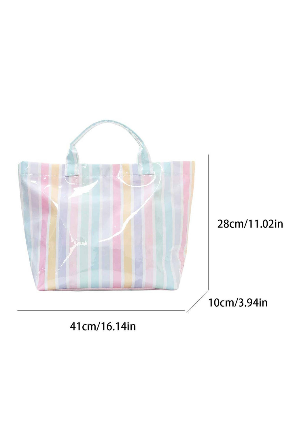 LDC Glossy Striped Large Tote Bag